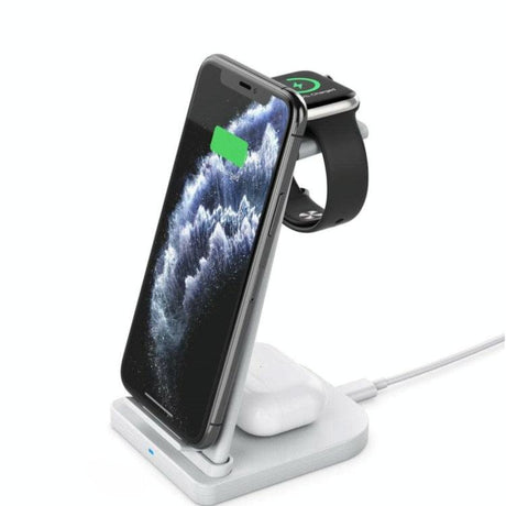 3 In 1 Portable Wireless Charger Detachable - Black