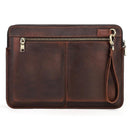14.2 Inch Leather Laptop Sleeve For Macbook Pro - Black - Coffee