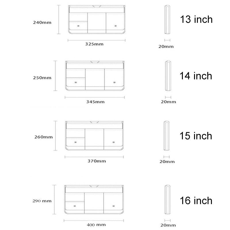 13 Inch Multi-layer Laptop Sleeve - Waterproof & Shock-absorbing Storage Bag - White - 13 Inch