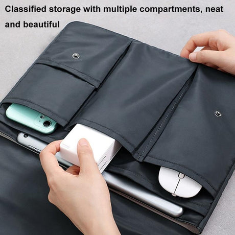 13 Inch Multi-layer Laptop Sleeve - Waterproof & Shock-absorbing Storage Bag - White - 13 Inch