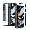For Samsung Galaxy Z Fold4 5G Shockproof Magnetic Case With Pen Slots - Silver