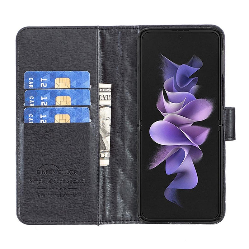 For Samsung Galaxy Z Fold4 5G Samsung Fold 4 Diamond Lattice Wallet Case - Sleek And Stylish - Purple