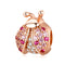 925 Sterling Silver Zircon Ladybug Bracelet / Necklace Set - Rose Gold