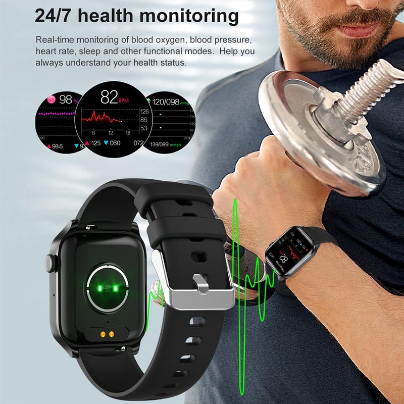 1.85 Inch Ip67 Waterproof Sports Health Monitoring Bluetooth Call Smart Watch - Pink