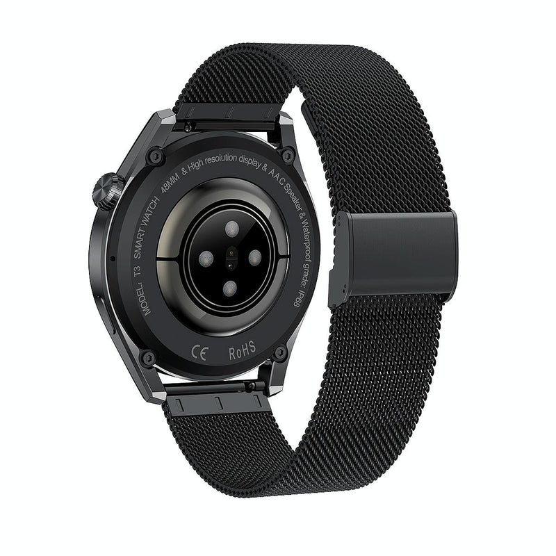 Waterproof Steel Smartwatch With Colour Screen - Ip68 - Silver