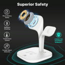 15W 5 In 1 Magnetic Wireless Charger With Stand - White