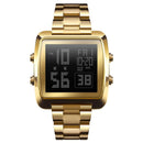Vintage Gold Steel Square Watch - Waterproof & Luminous - Rose Gold
