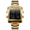 Vintage Gold Steel Square Watch - Waterproof & Luminous - Rose Gold