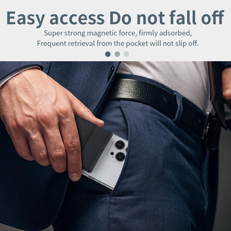 3 In 1 Magnetic Wireless Charger With Card Holder And Phone Bracket - Beige