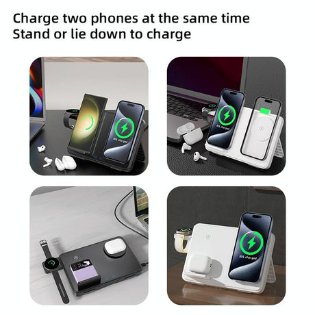 15W Magnetic Wireless Charger With Night Light - White