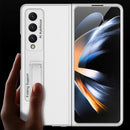 For Samsung Galaxy Z Fold4 5G Leather Case With Stand - Ultra Thin - Grey