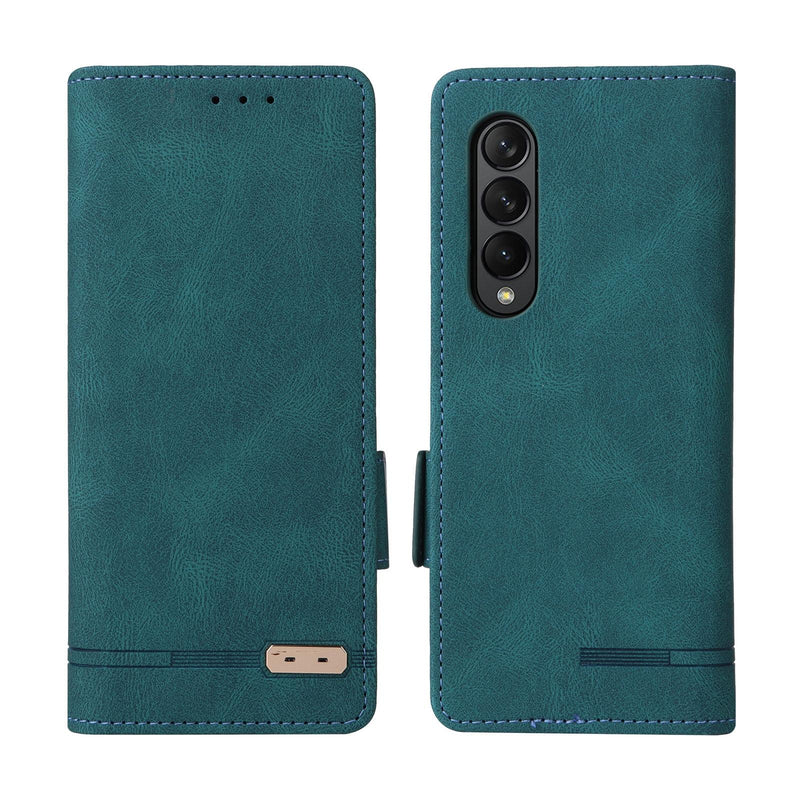 For Samsung Galaxy Z Fold4 5G Leather Flip Case With Magnetic Clasp - Red