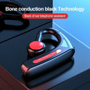 Wireless Bone Conduction Bluetooth Headset - Hanging Ear Design - Blue