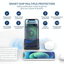 3 In 1 Magnetic Wireless Charger For Iphone Iwatch Airpods - Black