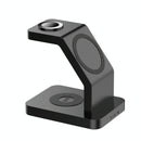 3 In 1 Magnetic Wireless Charger For Iphone Iwatch Airpods - Black
