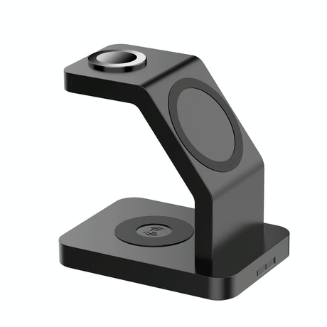 3 In 1 Magnetic Wireless Charger For Iphone Iwatch Airpods - Black