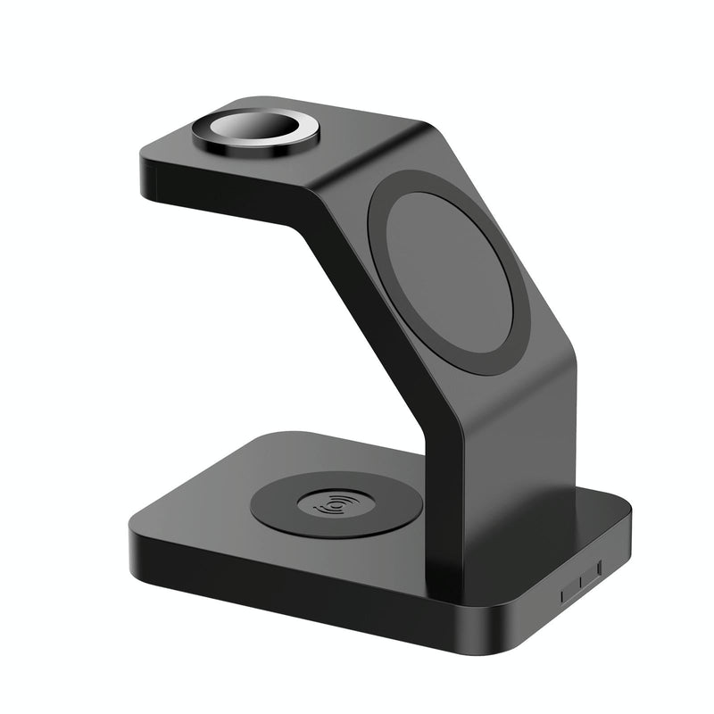 3 In 1 Magnetic Wireless Charger For Iphone Iwatch Airpods - Black