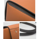 Large Capacity 4-In-1 Messenger Handbag With Fashionable Colour Block Design - Black