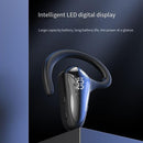 Digital Display Hanging Ear Bone Conduction Bluetooth Headset - Yx02 - Grey