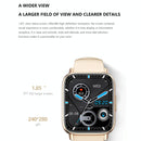 1.83 Inch Bt5.2 Smart Sport Watch Support Sleep / Heart Rate / Blood Oxygen / Temperature / Heart Sugar / Blood Pressure Health Monitor - Gold