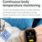 1.91 Inch Waterproof Ecg Smart Watch With Silicone Band Ip68 - Red