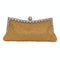Rhinestone Evening Clutch For Ladies - Beaded Banquet Bag - Gold