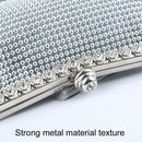 Rhinestone Evening Clutch For Ladies - Beaded Banquet Bag - Gold
