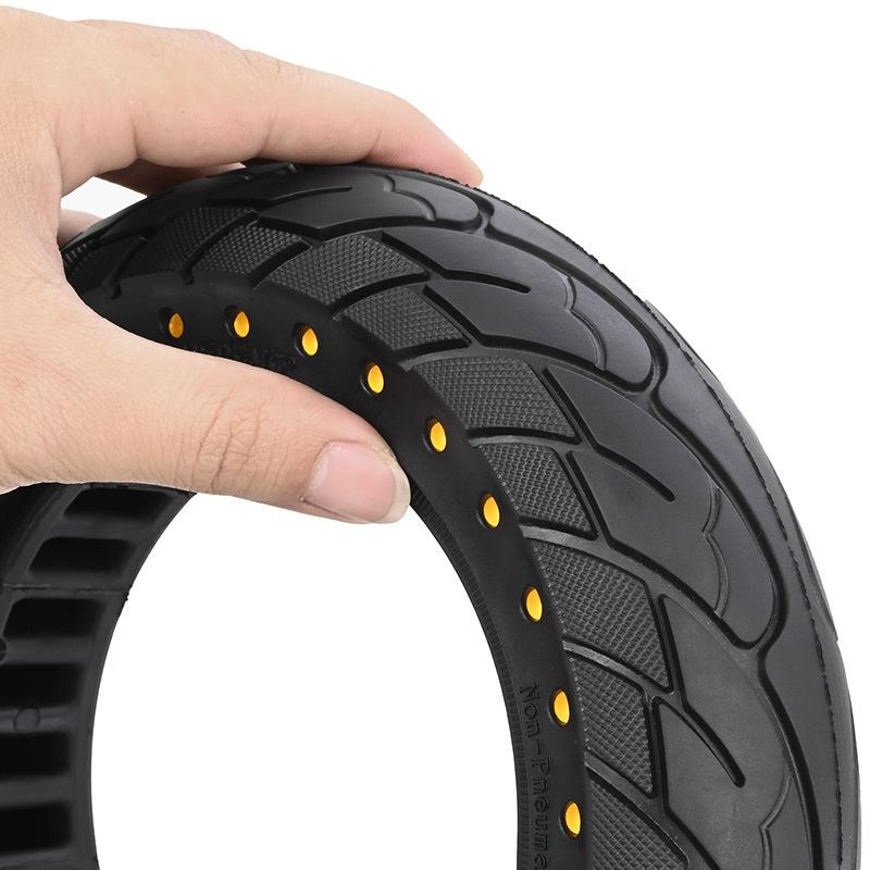 10x2.5 Inflatable Honeycomb Solid Run-flat Tire for Electric Scooter - Blue - 44Mm Slot Yellow