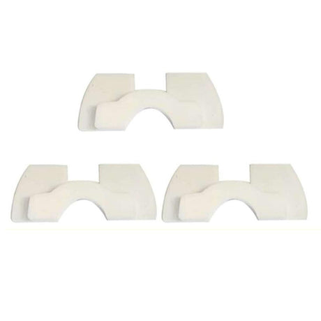 3-piece Shockproof Rubber Dampers for Xiaomi M365 Scooter - White