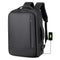Waterproof Expandable Laptop Backpack With Usb Port - Grey