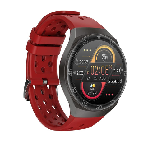1.28 Inch Ips Screen Bluetooth 5.0 Ip67 Waterproof Smart Watch Support Sleep Monitor / Multi-Sports Mode / Heart Rate Monitor / Blood Pressure Monitoring - Red