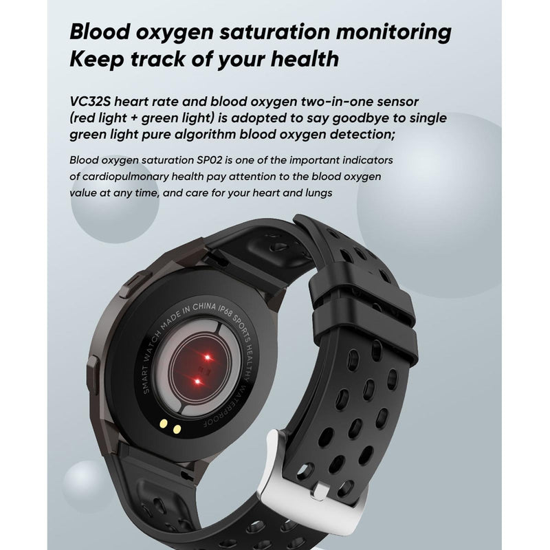 1.28 Inch Ips Screen Bluetooth 5.0 Ip67 Waterproof Smart Watch Support Sleep Monitor / Multi-Sports Mode / Heart Rate Monitor / Blood Pressure Monitoring - Red