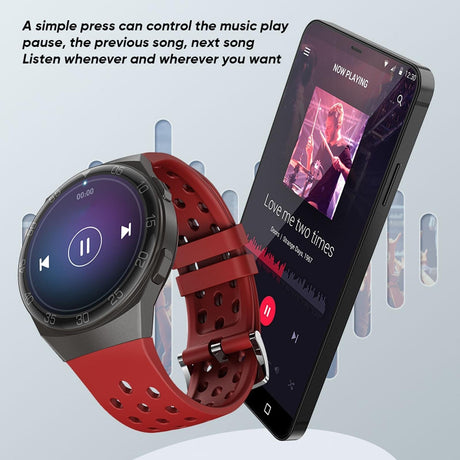 1.28 Inch Ips Screen Bluetooth 5.0 Ip67 Waterproof Smart Watch Support Sleep Monitor / Multi-Sports Mode / Heart Rate Monitor / Blood Pressure Monitoring - Red