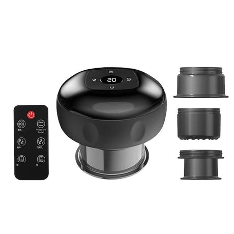 12-Speed Cupping Massager Set With 3 Cups - Red