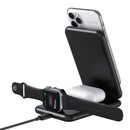 15W 3 In 1 Foldable Wireless Charger For Iphones Iwatchs Airpods - White