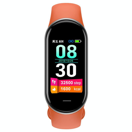 Waterproof Smart Watch With Heart Bp Oxygen And Sugar Monitoring - Ip68 - Blue