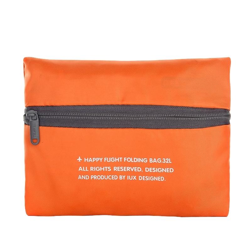 Foldable Nylon Travel Bag For Women And Men - Large Capacity - Orange