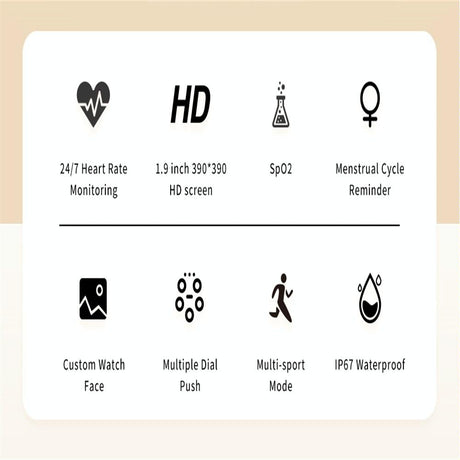 Smart Steel Watch With Colour Screen - Cf90 - Gold