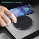 15W Plaid Desktop Wireless Charger - White