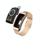 1.14 Inch Steel Band Earphone Detachable Smart Watch Support Bluetooth Call - Gold