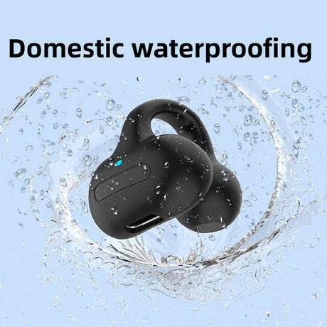 Wireless Single Ear Clip-on Bluetooth Earphone - M-s8 - Gray