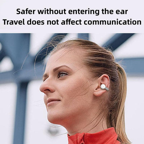 Wireless Single Ear Clip-on Bluetooth Earphone - M-s8 - Gray