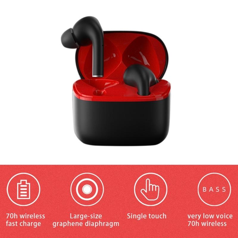 Wireless Sport Earphones with Touch Control and Mic - Bluetooth 5.0 Stereo Bass - White