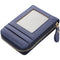 Multi Slot Short Card Holder With Zipper Coin Purse Pu Leather - Light Green