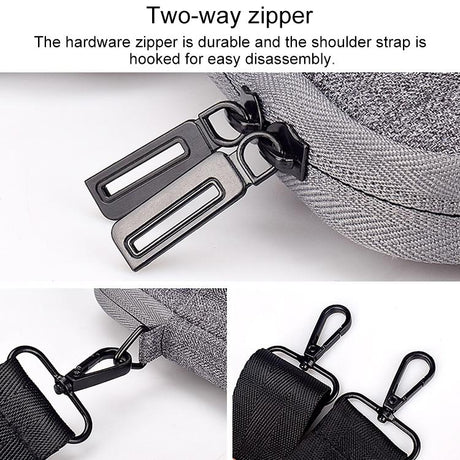13.3 Inch Laptop Carrying Bag With Shoulder Strap - Handheld Briefcase Style - Grey