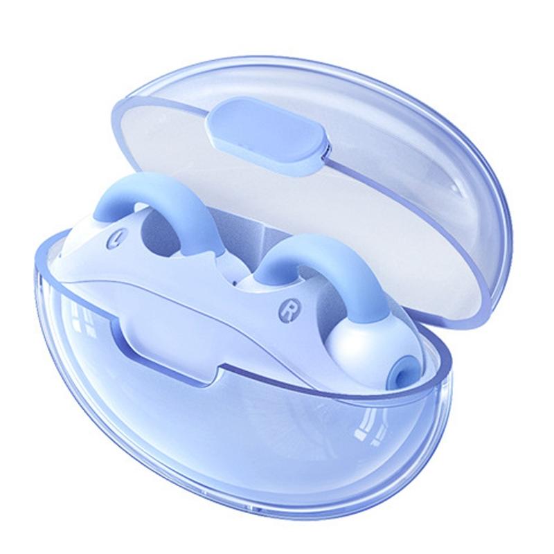 Wireless Bluetooth Earphone - Transparent Ear Clip - Ows Sports - Beige