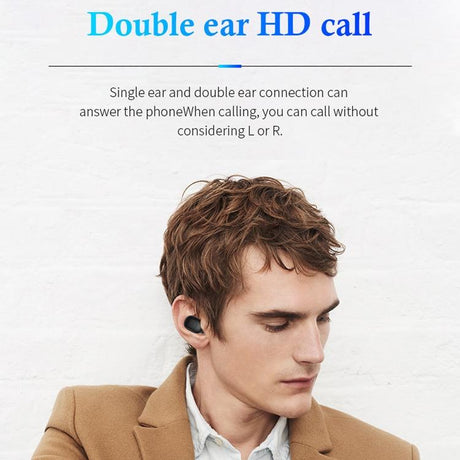 Wireless Sports Bluetooth Earphones - Binaural Stereo Black