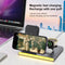 Foldable 15W Magnetic Wireless Charger With Ambient Light - Black
