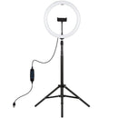 11.8 Led Ring Light With Tripod And Phone Clamp - 3 Modes Dual Colour Temperature Dimmable - Black