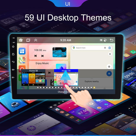 6 + 128G Android Car Bluetooth Player With Gps Navigation - Standard + Ahd Camera 9 Inch